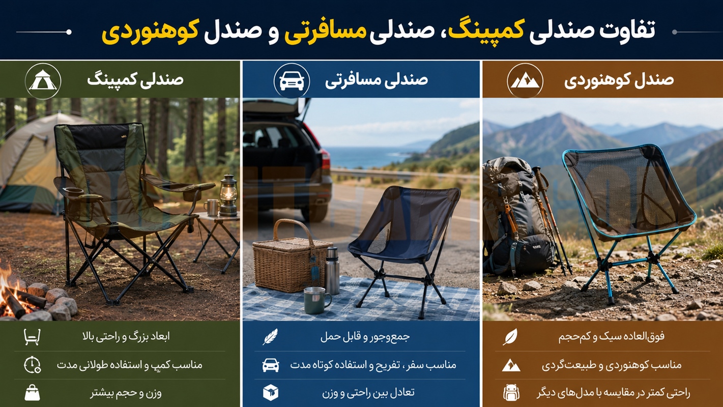 خرید صندلی کمپینگ و صندلی تاشو؛ راحتی بیشتر در سفر و طبیعت