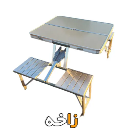 میز و صندلی تاشو 4 نفره آلومینومی و چمدانی 10 میز و صندلی تاشو 4 نفره