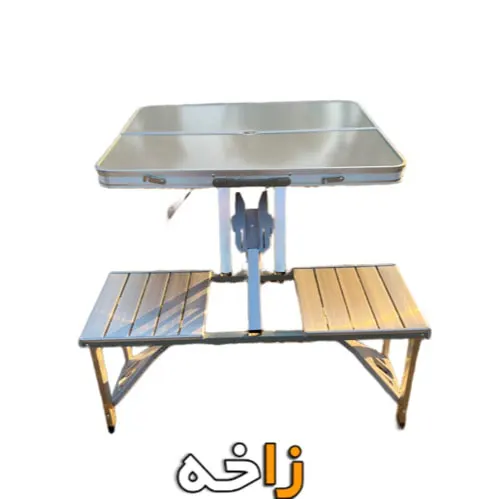 میز و صندلی تاشو 4 نفره آلومینومی و چمدانی 18 میز و صندلی تاشو آلومینیومی