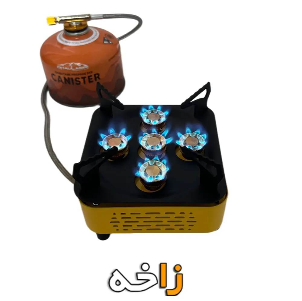 اجاق گاز سفری 5 شعله و شلنگ دار 15 اجاق گاز سفری 5 شعله