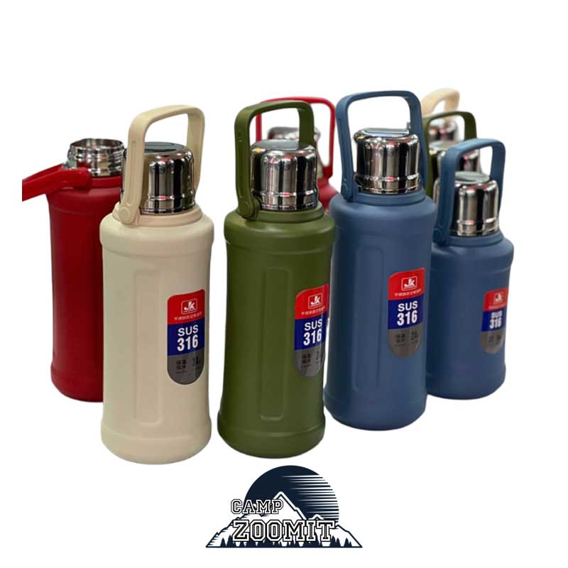 فلاسک آلومینیومی جی کی 1.5 لیتر و 1 لیتر 9 فلاسک آلومینیومی جی کی 1.5 لیتر