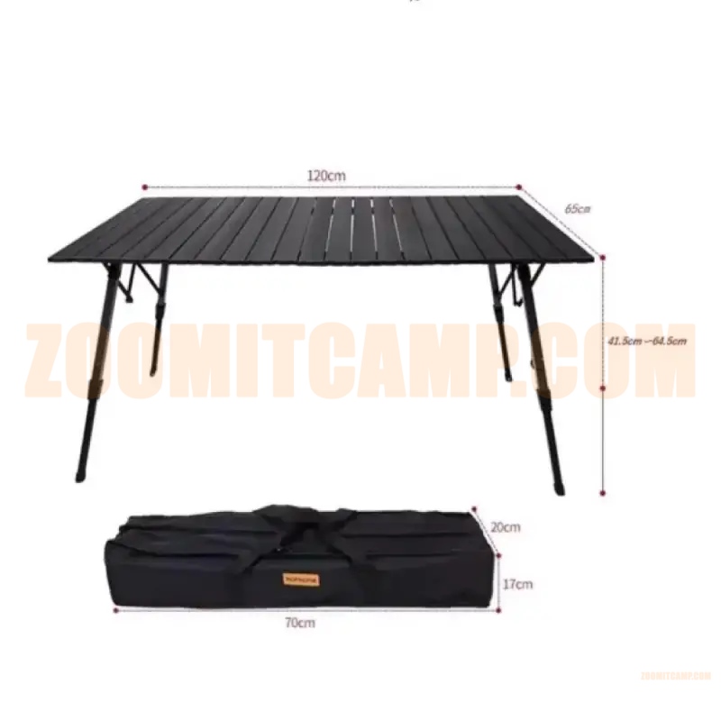 میز کمپینگ چانوداگ 6 نفره مدل FX-7129 آلومینیومی تاشو تنظیم ارتفاع دار 1 میز کمپینگ چانوداگ 6 نفره مدل FX-7129