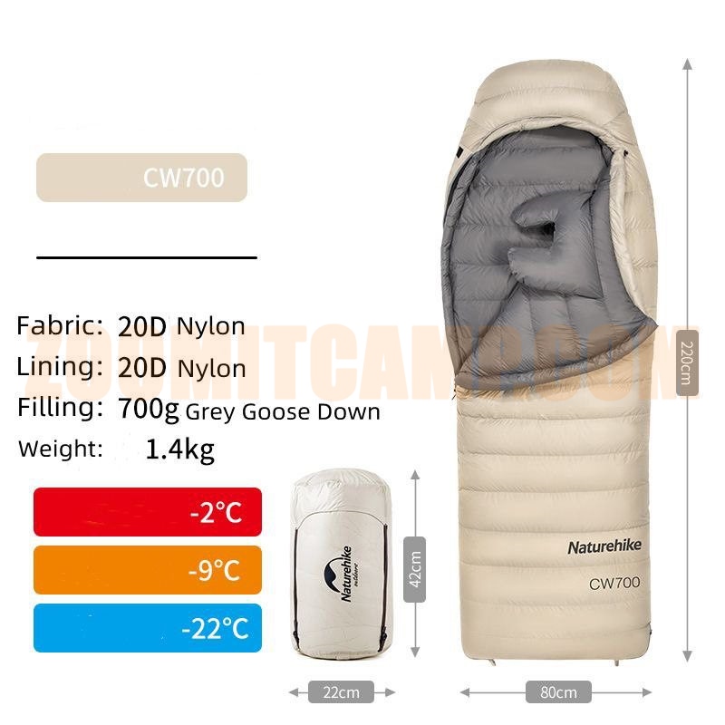 کیسه خواب ترکیبی 1740 گرم CW1000 نیچرهایک (1000 گرم پر) 4 کیسه خواب ترکیبی 1740 گرم CW1000 نیچرهایک (1000 گرم پر)