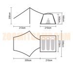 چادر اتوماتیک 3 نفر خواب با سایبان نیچرهایک مدل CNK2300ZP014