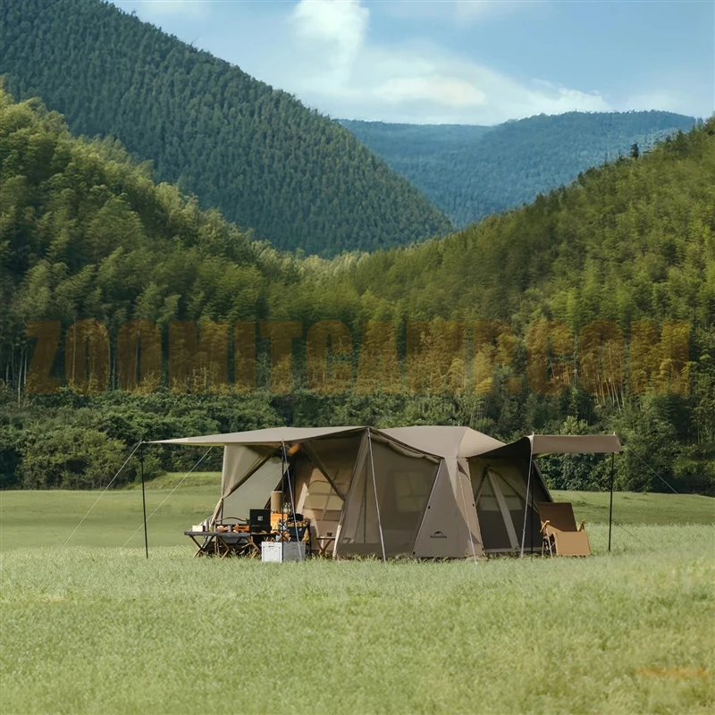 چادر اتوماتیک 8 نفر خواب نیچرهایک Village 13 Ti Black نسخه تیتانیوم با سایبان پشه بند دار مدل CNH22ZP004 15 چادر اتوماتیک 8 نفر خواب نیچرهایک Village 13 Ti Black نسخه تیتانیوم با سایبان پشه بند دار مدل CNH22ZP004