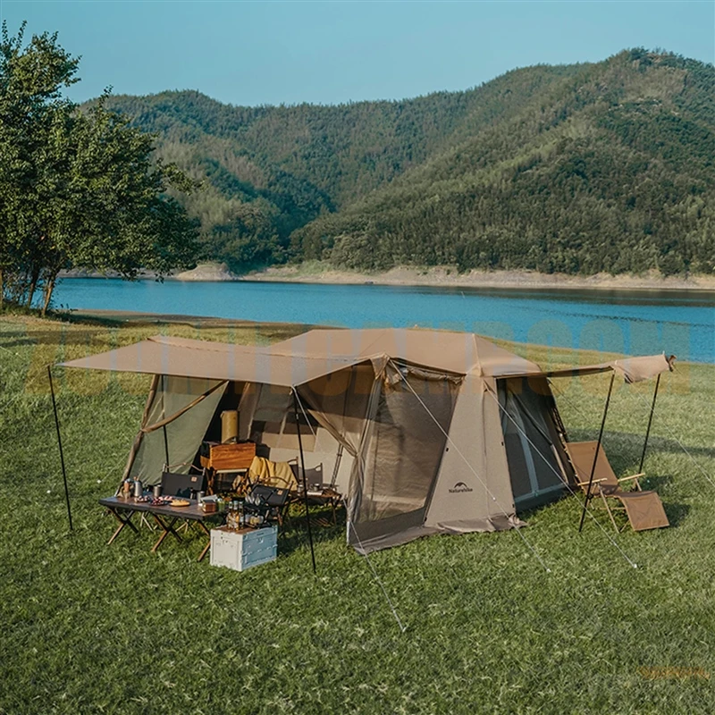 چادر اتوماتیک 8 نفر خواب نیچرهایک Village 13 Ti Black نسخه تیتانیوم با سایبان پشه بند دار مدل CNH22ZP004 22 چادر اتوماتیک 8 نفر خواب نیچرهایک Village 13 Ti Black نسخه تیتانیوم با سایبان پشه بند دار مدل CNH22ZP004