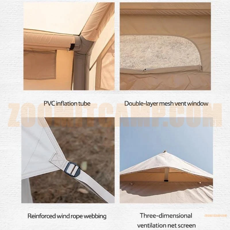 چادر بادی 4 نفره نیچرهایک مدل AIR 6.3 پارچه کتان NH20ZP009 6 چادر بادی 4 نفره نیچرهایک مدل AIR 6.3 پارچه کتان NH20ZP009