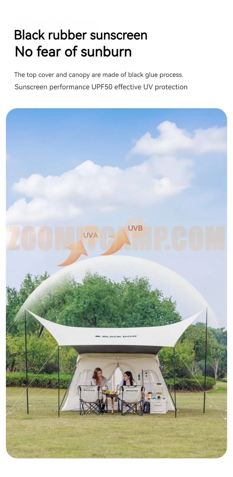 چادر اتوماتیک و سایبان کمپینگ 2 تا 4 نفره بلک داگ مدل CBD2300ZP016 10 چادر اتوماتیک و سایبان کمپینگ 2 تا 4 نفره بلک داگ مدل CBD2300ZP016