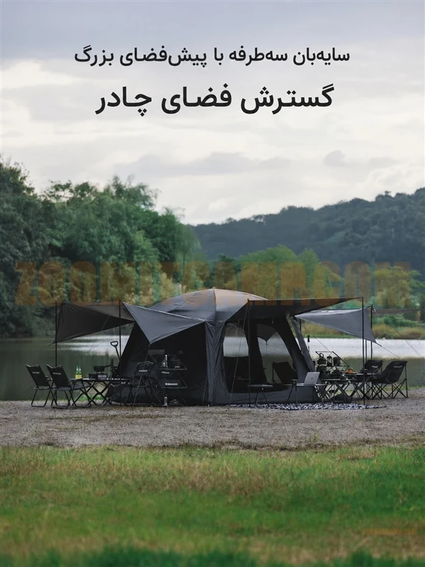 چادر اتوماتیک کابین دار 4 نفر خواب بلک داگ Shanting 6.8 مدل CBD2450WS050 20 چادر اتوماتیک کابین دار 4 نفر خواب بلک داگ Shanting 6.8 مدل CBD2450WS050